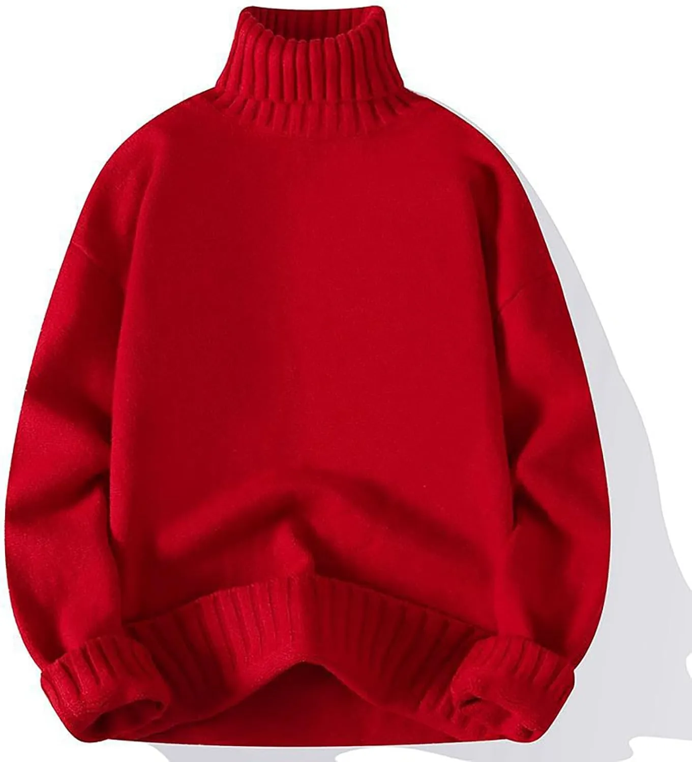 Men's Oversized Sweaters Turtleneck Knitted Pullover Long Sleeve Chunky Casual Fall Winter Warm Cardigans Relaxed Fit
