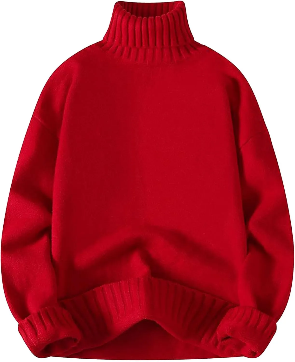 Men's Oversized Sweaters Turtleneck Knitted Pullover Long Sleeve Chunky Casual Fall Winter Warm Cardigans Relaxed Fit