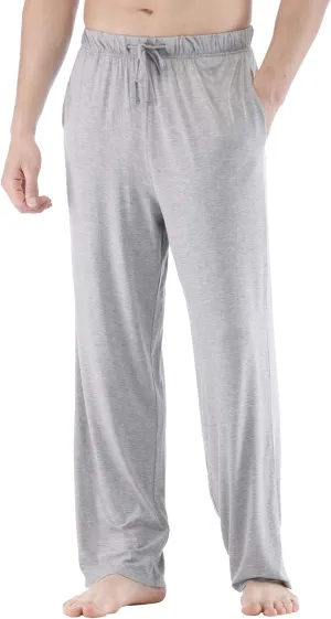 Mens Pajama Pants - Viscose Made from Bamboo, Soft Sleep Pants Comfy Drawstring Lounge Bottom with Pockets Sweatpants