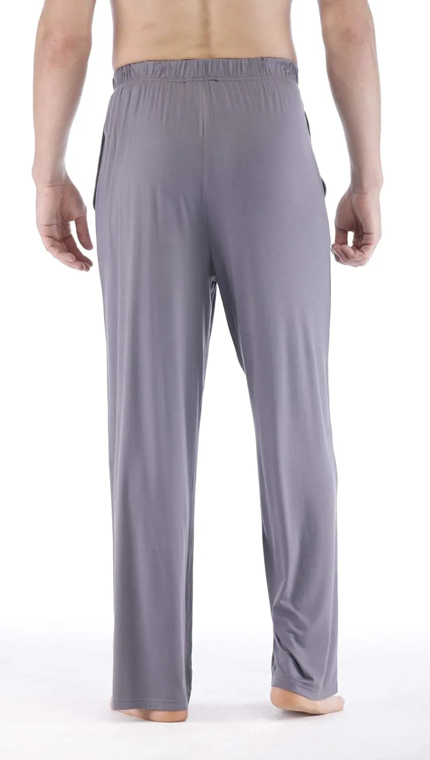 Mens Pajama Pants - Viscose Made from Bamboo, Soft Sleep Pants Comfy Drawstring Lounge Bottom with Pockets Sweatpants