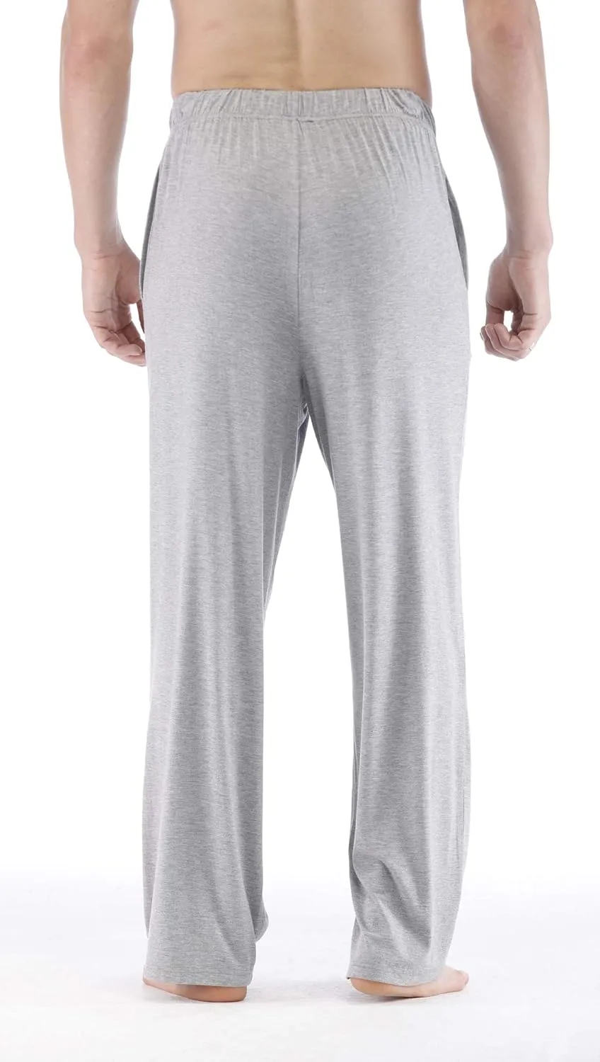 Mens Pajama Pants - Viscose Made from Bamboo, Soft Sleep Pants Comfy Drawstring Lounge Bottom with Pockets Sweatpants