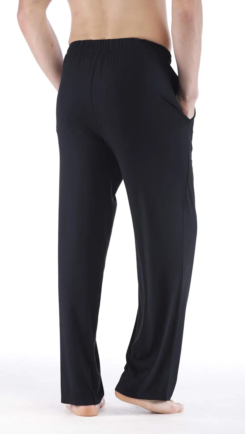 Mens Pajama Pants - Viscose Made from Bamboo, Soft Sleep Pants Comfy Drawstring Lounge Bottom with Pockets Sweatpants