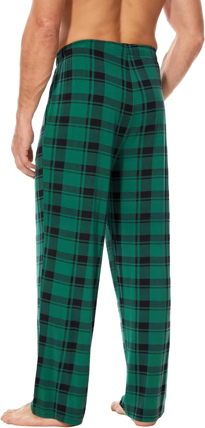 Mens Pajama Pants - Viscose Made from Bamboo, Soft Sleep Pants Comfy Drawstring Lounge Bottom with Pockets Sweatpants