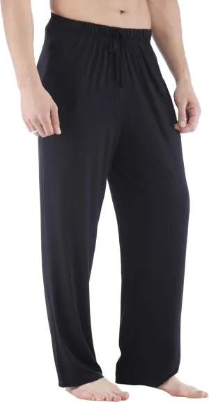 Mens Pajama Pants - Viscose Made from Bamboo, Soft Sleep Pants Comfy Drawstring Lounge Bottom with Pockets Sweatpants
