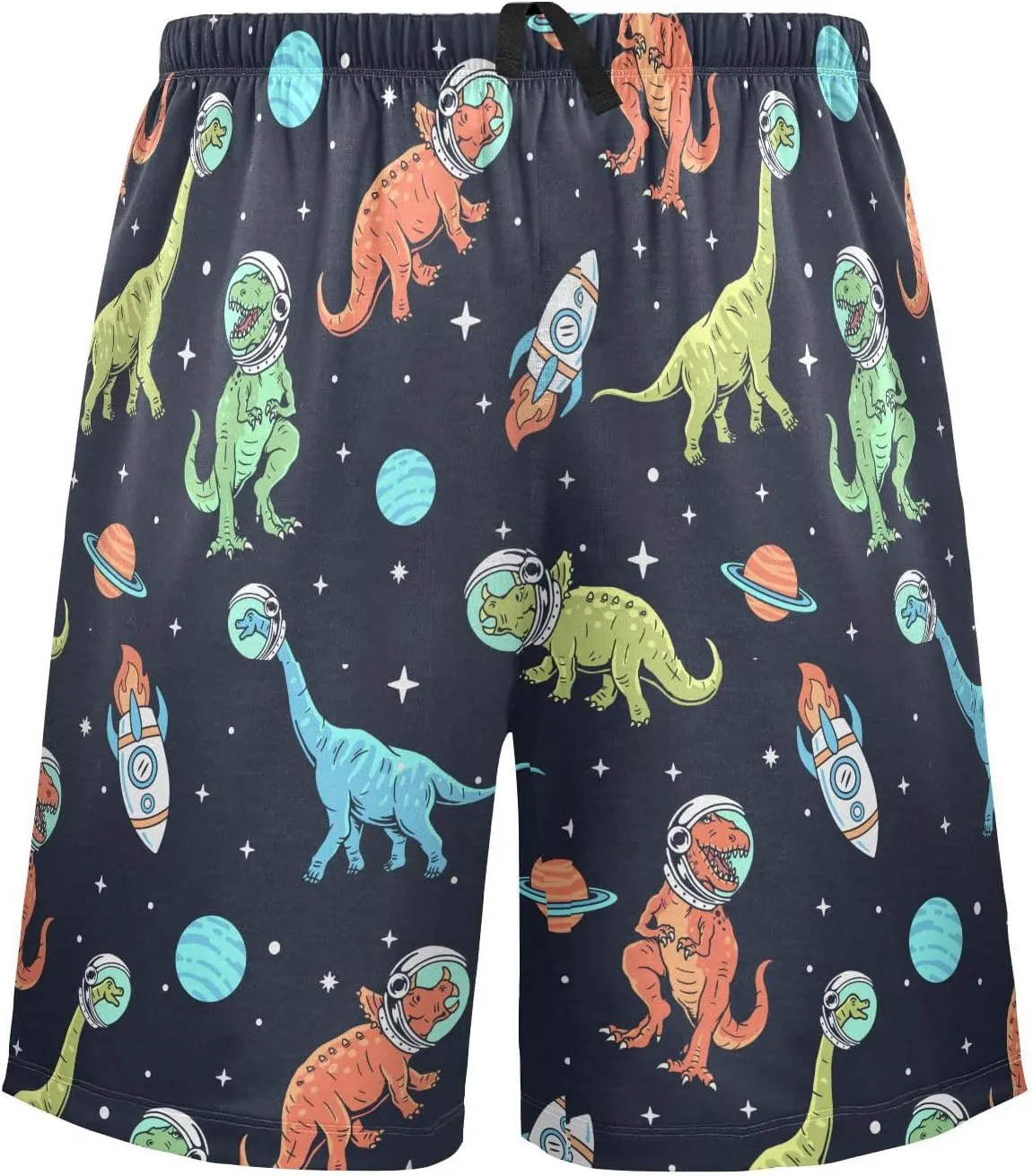 Men's Pajama Shorts Cartoon Snowman Sleep Shorts for Men Pajama Bottom Pants with Drawstring & Pockets S