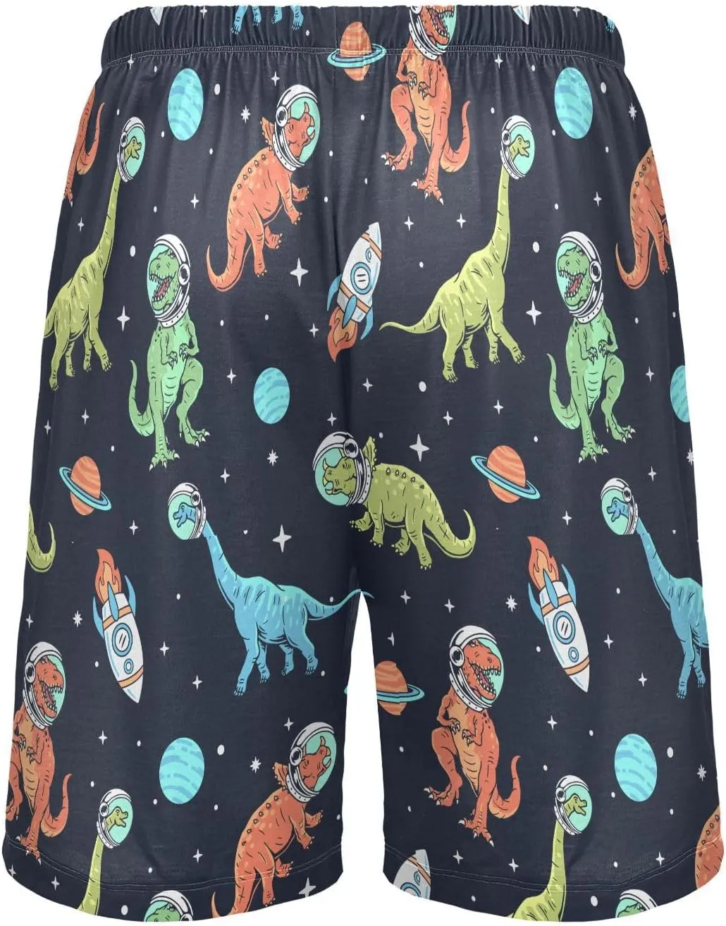 Men's Pajama Shorts Cartoon Snowman Sleep Shorts for Men Pajama Bottom Pants with Drawstring & Pockets S