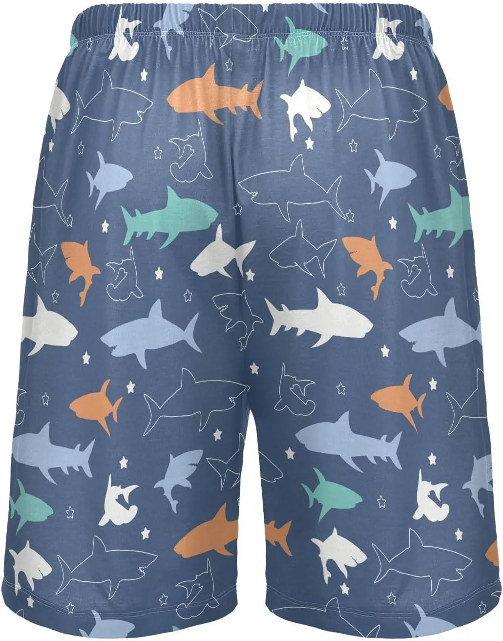 Men's Pajama Shorts Siamese Cats Sleep Shorts for Men Pajama Bottom Pants S