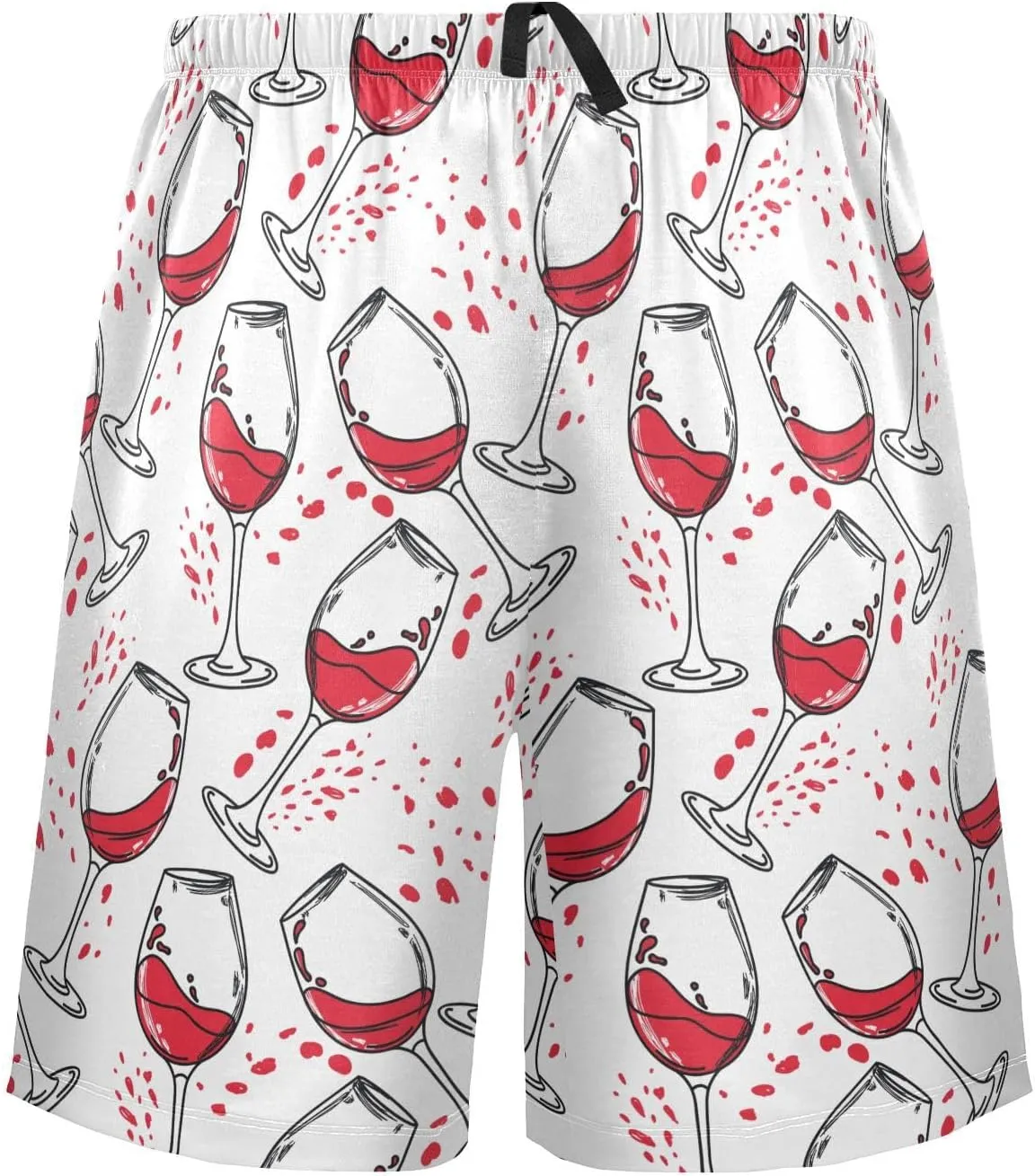 Men's Pajama Shorts Siamese Cats Sleep Shorts for Men Pajama Bottom Pants S