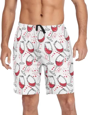 Men's Pajama Shorts Siamese Cats Sleep Shorts for Men Pajama Bottom Pants S