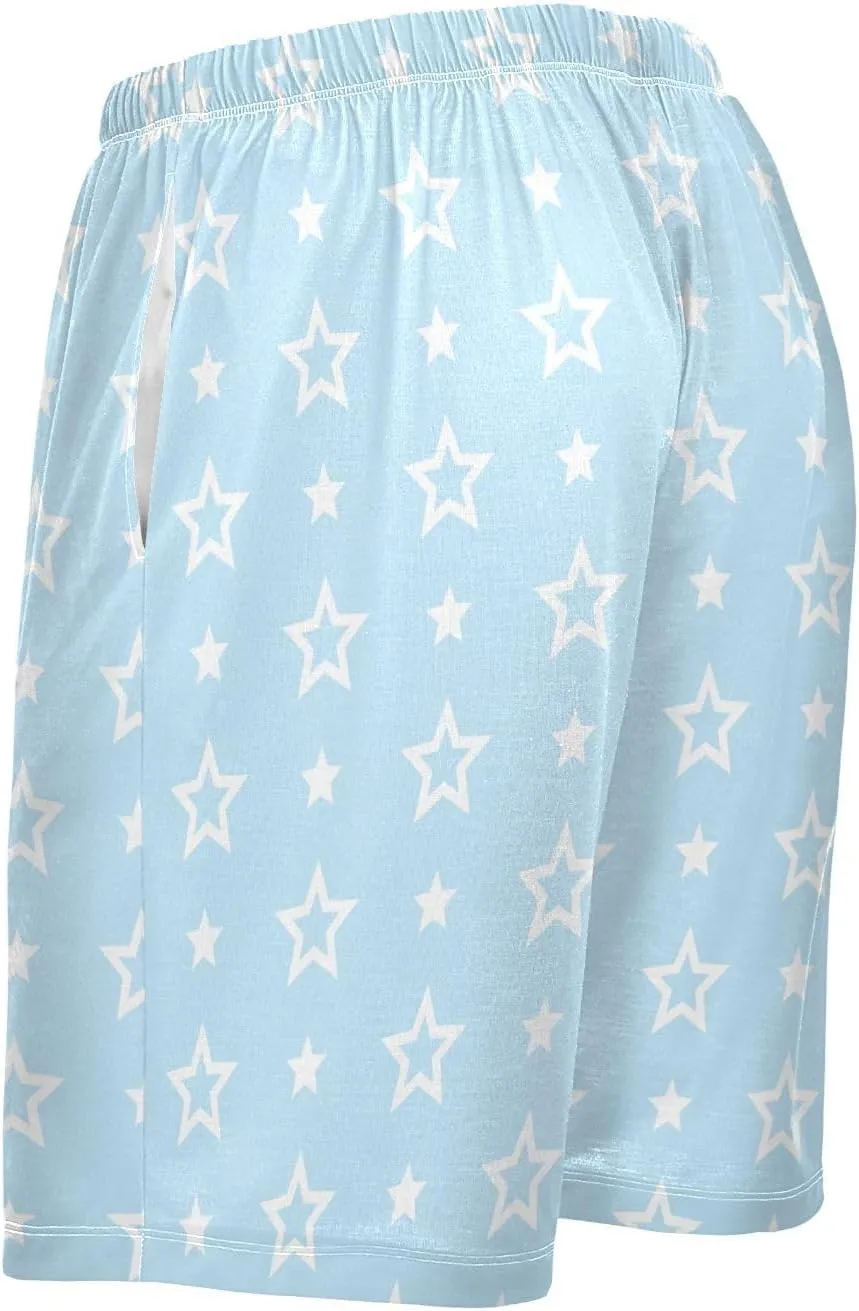 Men's Pajama Shorts Siamese Cats Sleep Shorts for Men Pajama Bottom Pants S