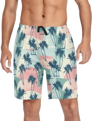 Men's Pajama Shorts Siamese Cats Sleep Shorts for Men Pajama Bottom Pants S