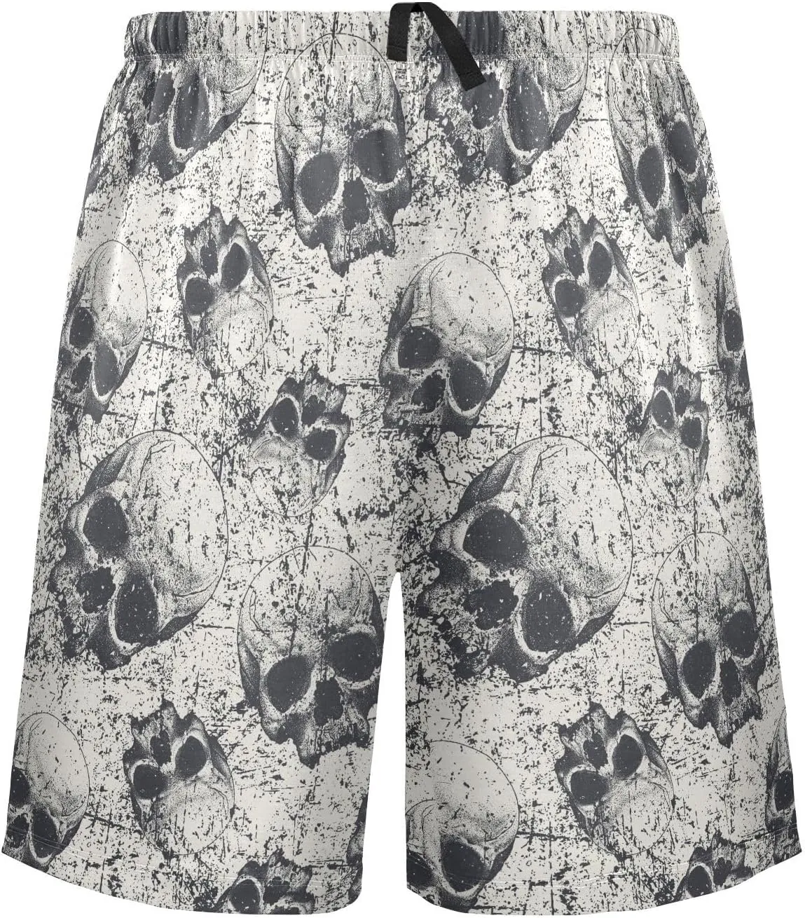 Men's Pajama Shorts Skull Sleep Shorts Soft Comfy Lounge Pjs Bottoms Pajama Pants with Pockets
