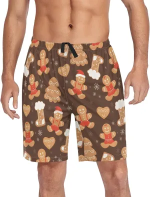 Men's Pajama Shorts Sleep Shorts Soft Comfy Lounge Pjs Bottoms Pajama Pants with Pockets