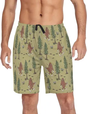 Men's Pajama Shorts Sleep Shorts Soft Comfy Lounge Pjs Bottoms Pajama Pants with Pockets
