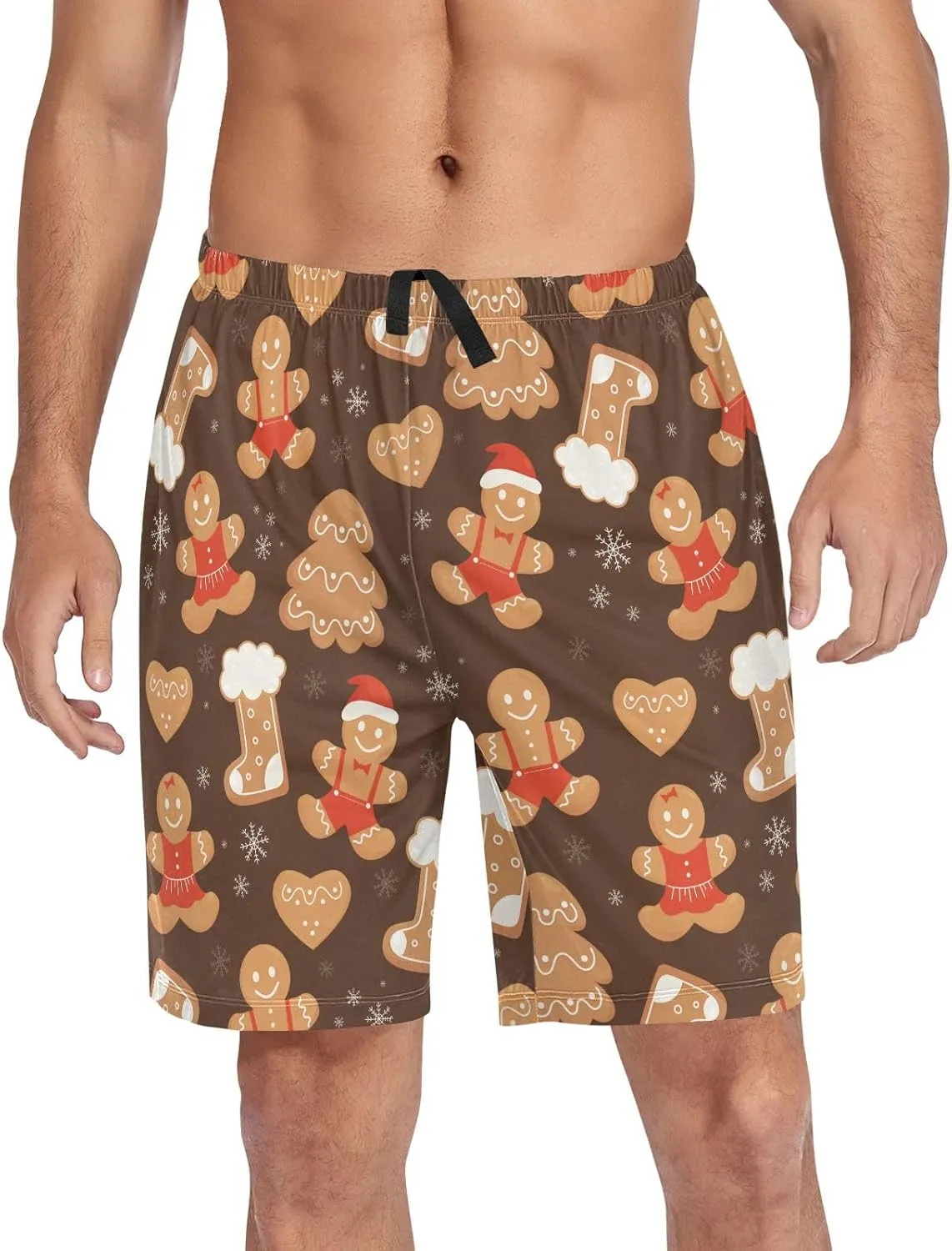 Men's Pajama Shorts Sleep Shorts Soft Comfy Lounge Pjs Bottoms Pajama Pants with Pockets