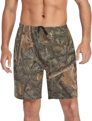 Men's Pajama Shorts Sleep Shorts Soft Comfy Lounge Pjs Bottoms Pajama Pants with Pockets