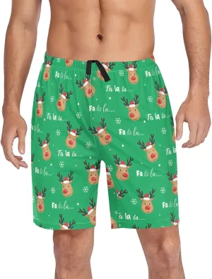 Men's Pajama Shorts Sleep Shorts Soft Comfy Lounge Pjs Bottoms Pajama Pants with Pockets