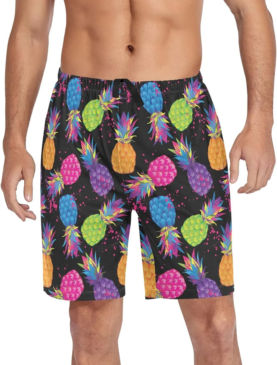 Men's Pajama Shorts Sleep Shorts Soft Comfy Lounge Pjs Bottoms Pajama Pants with Pockets