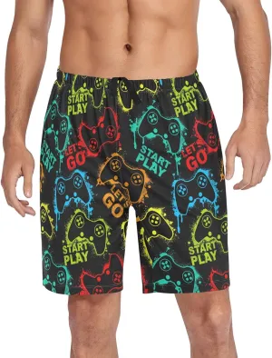 Men's Pajama Shorts Sleep Shorts Soft Comfy Lounge Pjs Bottoms Pajama Pants with Pockets