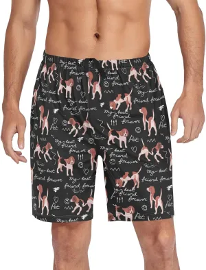 Men's Pajama Shorts Sleep Shorts Soft Comfy Lounge Pjs Bottoms Pajama Pants with Pockets
