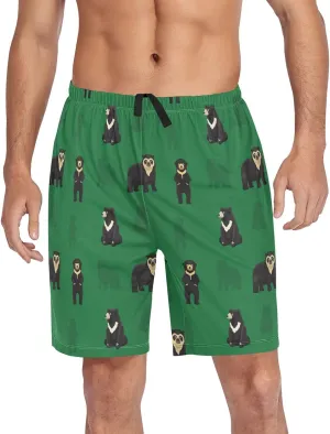 Men's Pajama Shorts Sleep Shorts Soft Comfy Lounge Pjs Bottoms Pajama Pants with Pockets