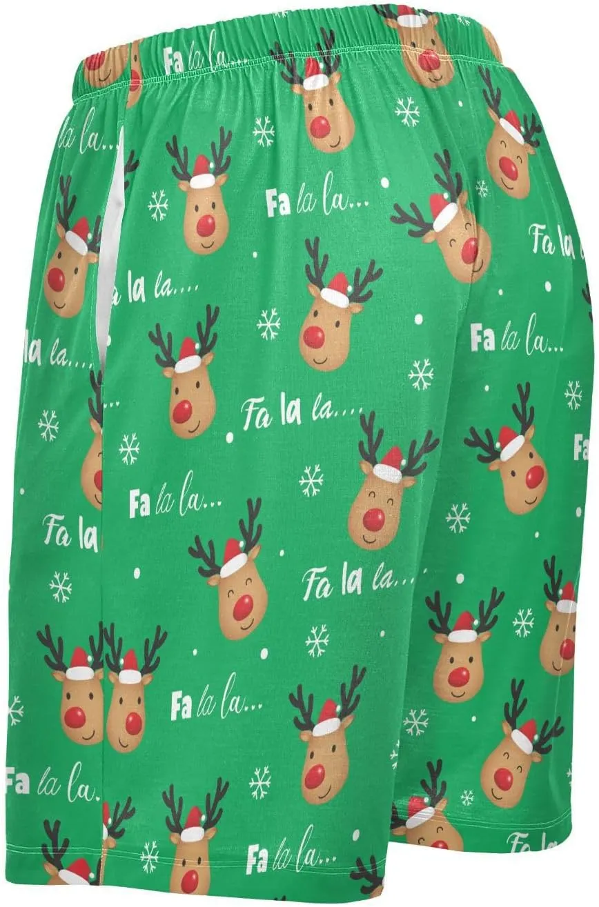 Men's Pajama Shorts Sleep Shorts Soft Comfy Lounge Pjs Bottoms Pajama Pants with Pockets