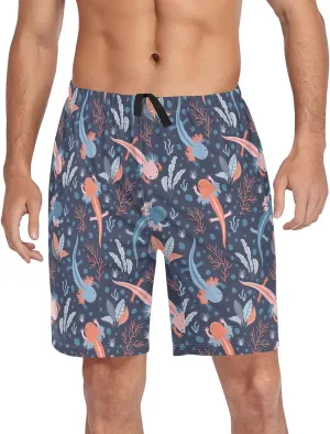 Men's Pajama Shorts Sleep Shorts Soft Comfy Lounge Pjs Bottoms Pajama Pants with Pockets