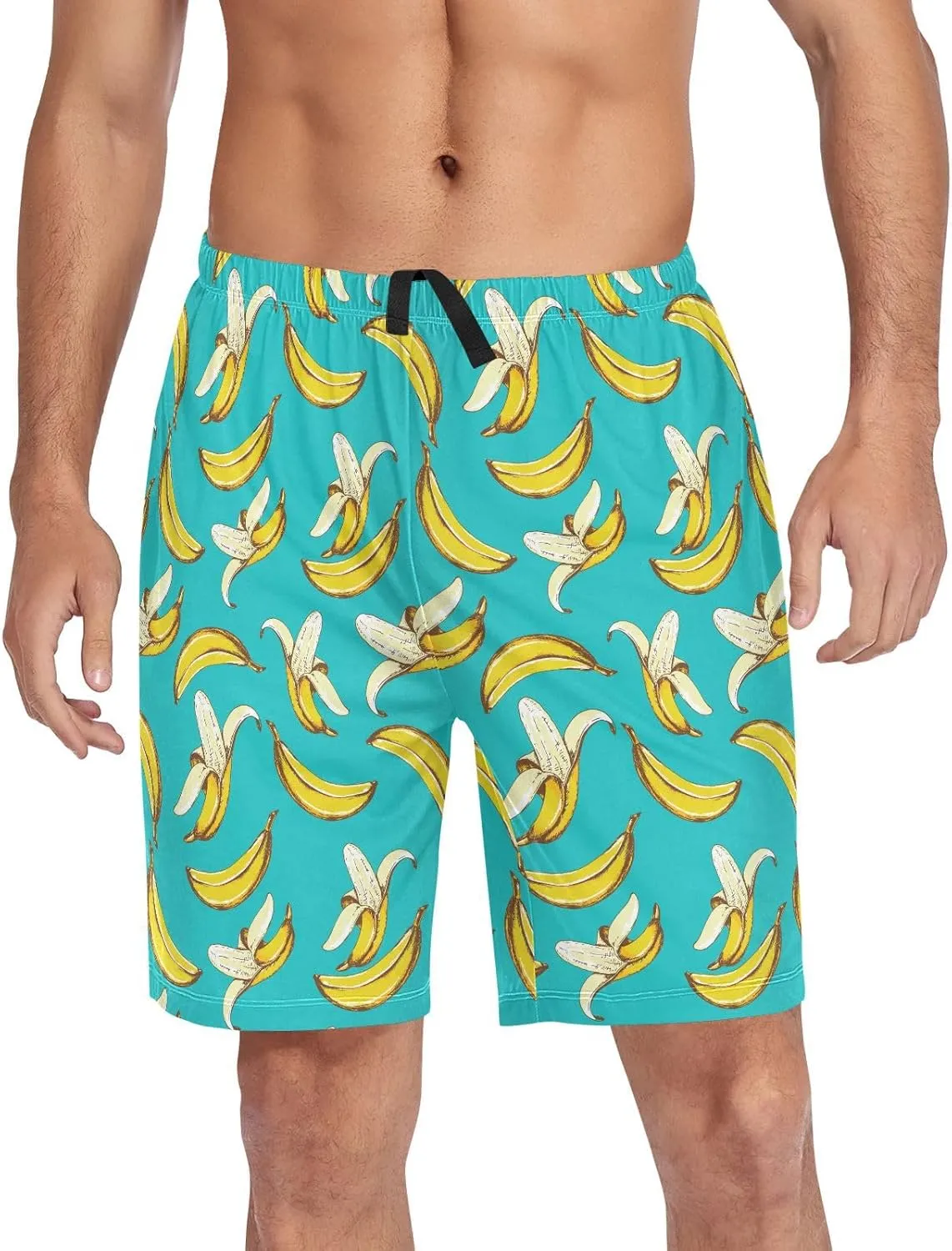 Men's Pajama Shorts Sleep Shorts Soft Comfy Lounge Pjs Bottoms Pajama Pants with Pockets