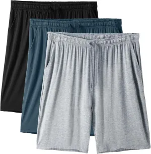 Men’s Pajama Shorts Sleeping Stretch Boxer Shorts Ultra-Soft Modal Casual Pajama Sleep Bottoms Pants