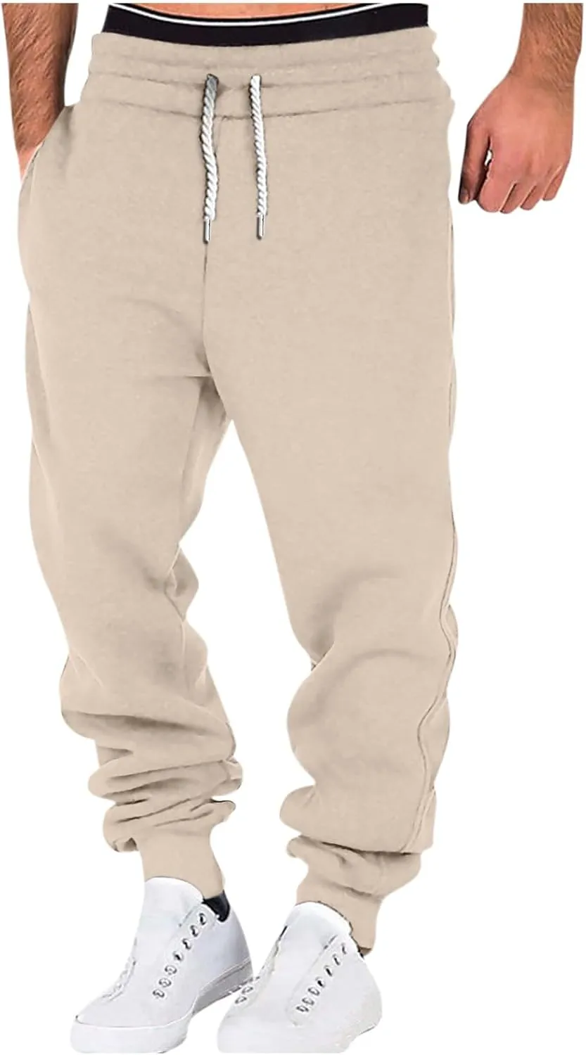 Mens Pants Workout Athletic Trendy Plus Size Solid Color Tie-Dye Sweatpants with Pockets