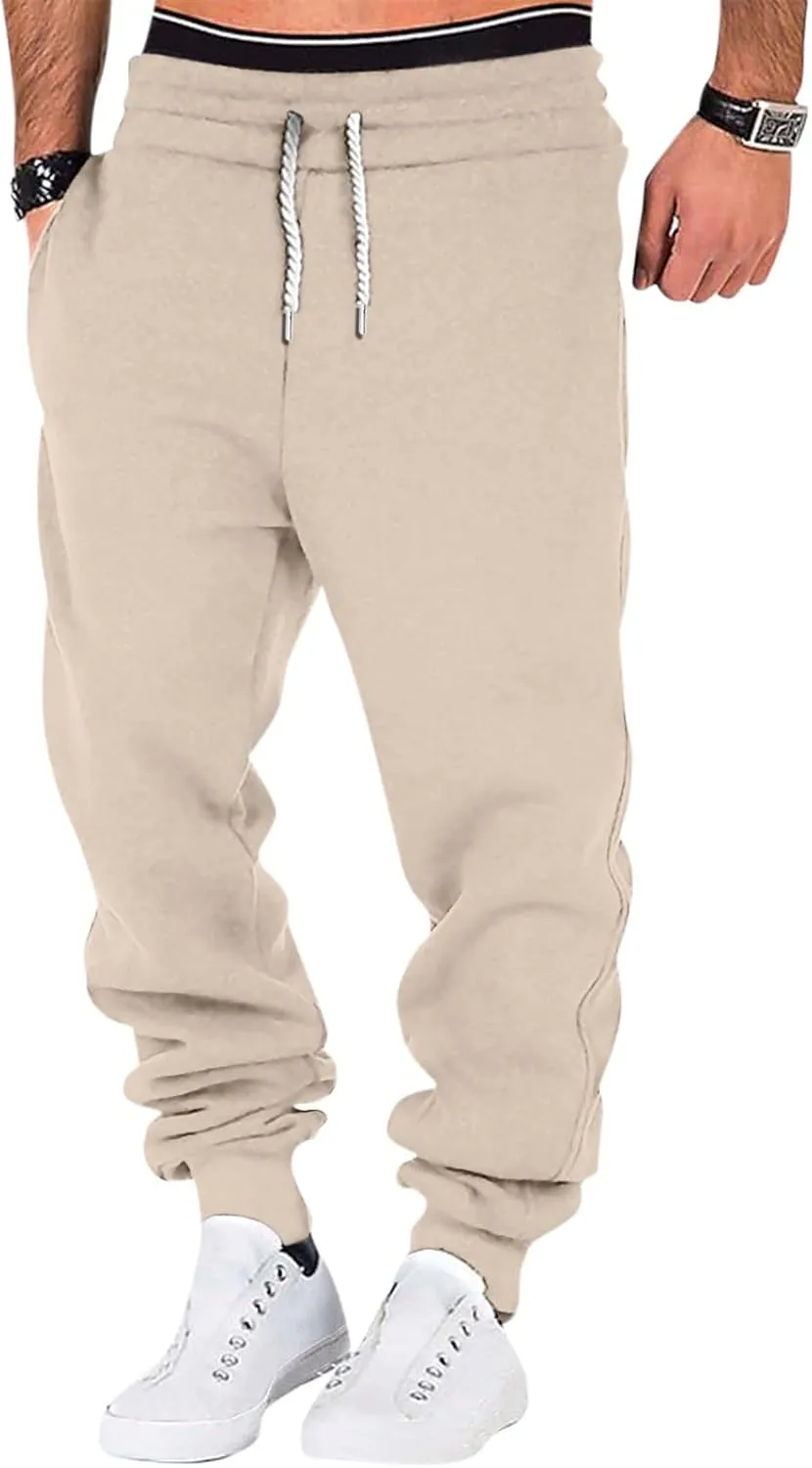 Mens Pants Workout Athletic Trendy Plus Size Solid Color Tie-Dye Sweatpants with Pockets