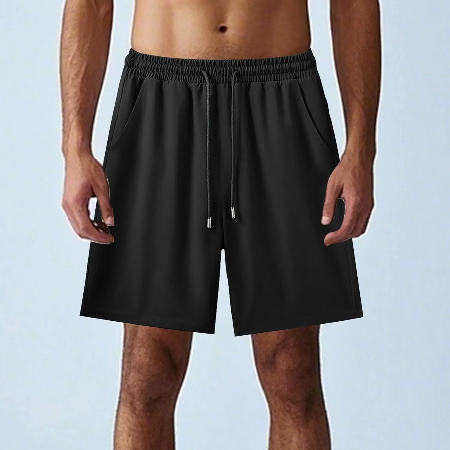 Men's Quick Dry Ice Silk Shorts Lightwight Wide Leg Sport Shorts