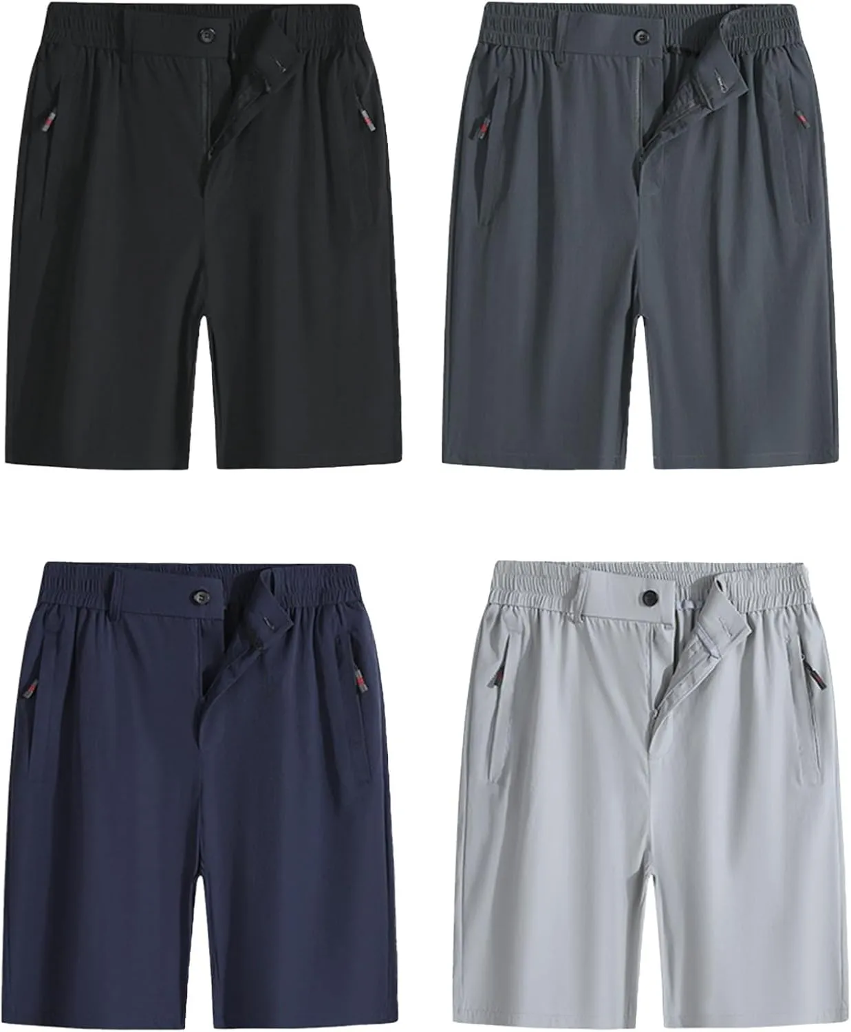 Mens Quick Dry Shorts Lightweight Wide Leg Ice Silk 2025 Fashion Shorts