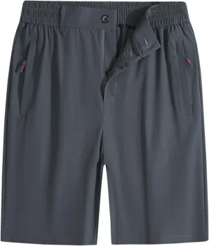 Mens Quick Dry Shorts Lightweight Wide Leg Ice Silk 2025 Fashion Shorts