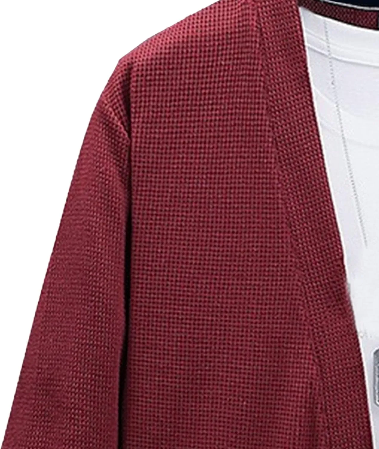 Men's Relaxed Fit Shawl Collar Sweater Button Down Open Front Sweater Cardigan Knit Sweaters with Pockets