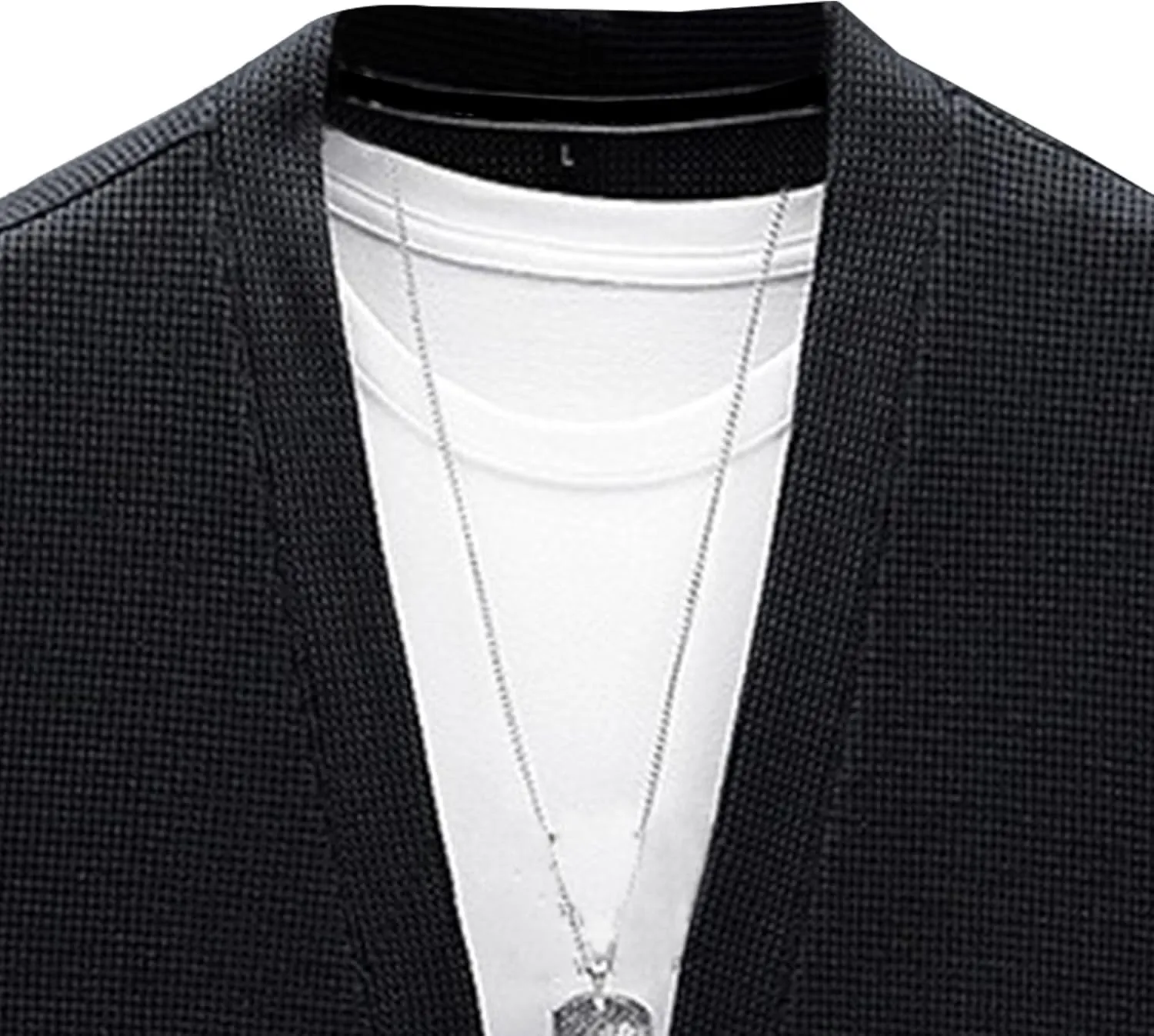 Men's Relaxed Fit Shawl Collar Sweater Button Down Open Front Sweater Cardigan Knit Sweaters with Pockets