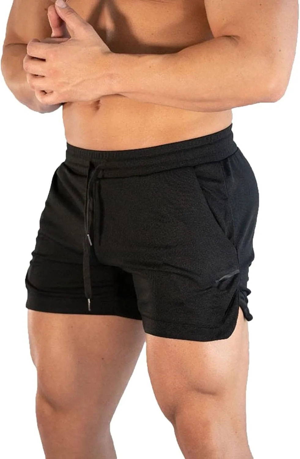 Mens Running Gym Shorts Breathable Quick Dry 3 Inch Sport Workout Shorts