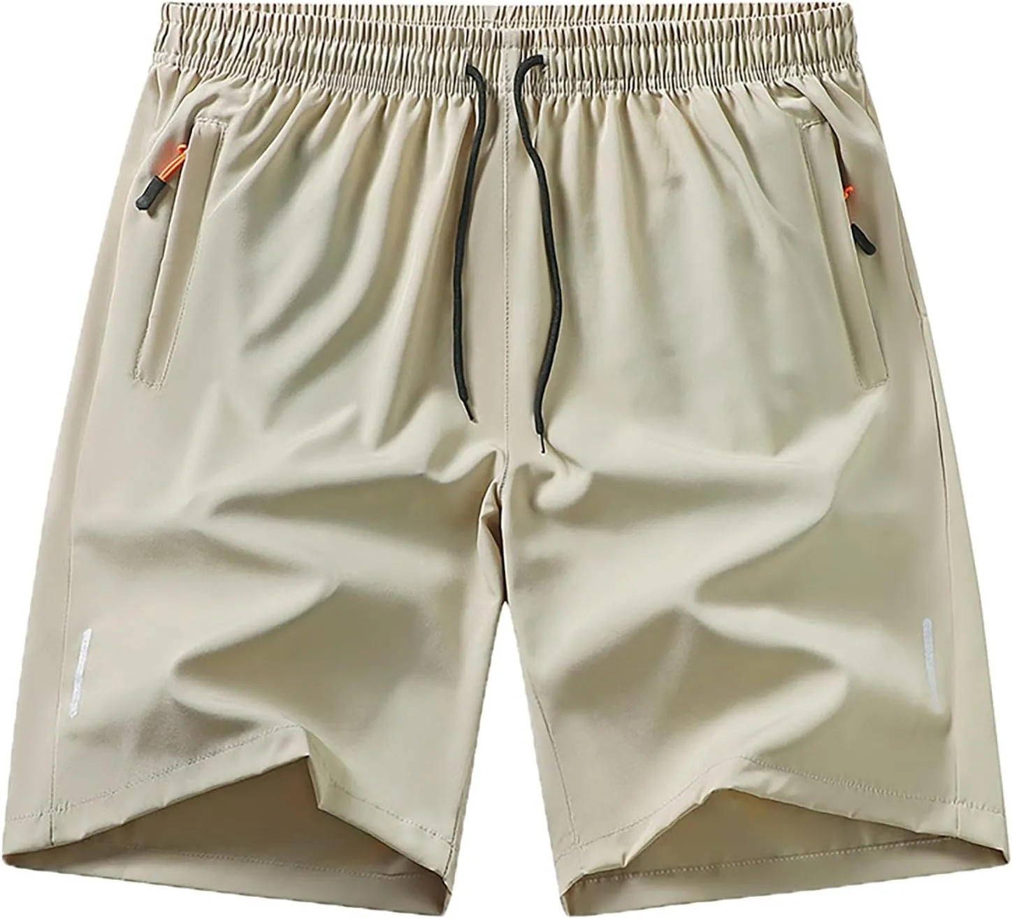 Men's Shorts Casual Straight Leg Casual Loose Fit Outdoor Lightweight Shorts Relaxed Beach Summer Zipper High Waisted Shorts
