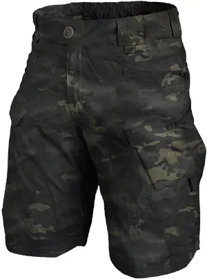 Men's Stretch Cargo Casual Elastic Waist Drawstring Lightweight Shorts Relaxed Summer Short with Multi Pockets