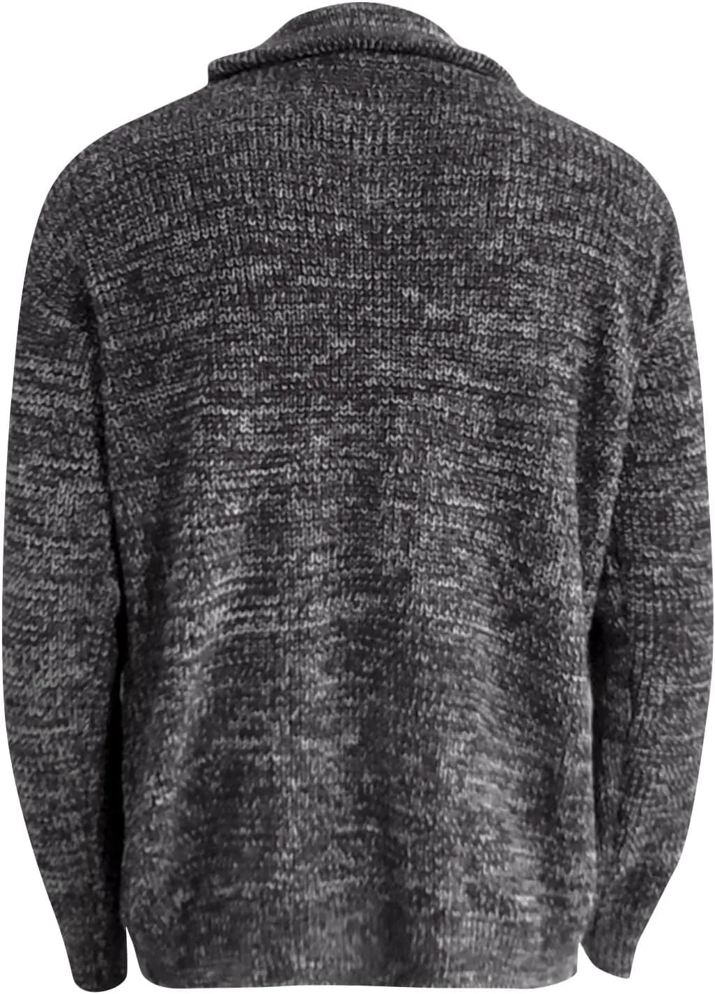 Mens Sweater Cardigan Casual Long Sleeve Shawl Collar Buttons Down Cable Knit Cardigan Sweater, XXL-5XL