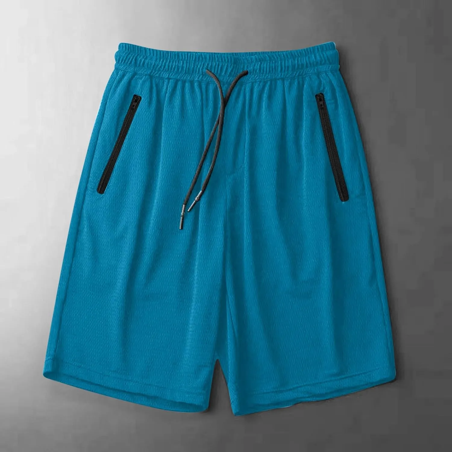 Men's Thin Ice Silk Quick Dry Shorts Casual Drawstring Elastic Waist Stretch Yoga Running Short Pants with Pockets