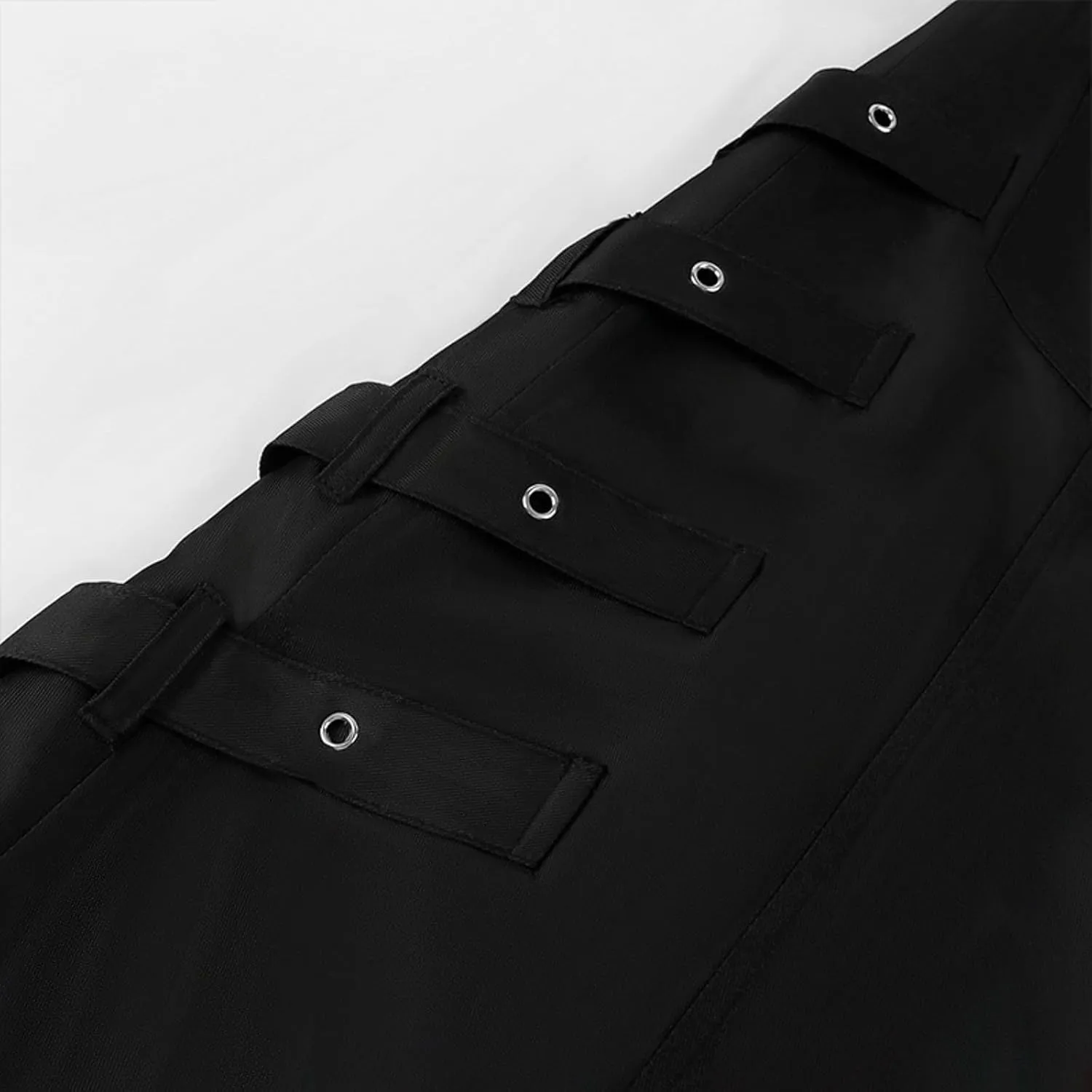 Mens Trend Rock Punk Ashes Gothic Asymmetrical Punk Half Dress Slack Pants for Men Loose Comfy Soft Fitness Trousers