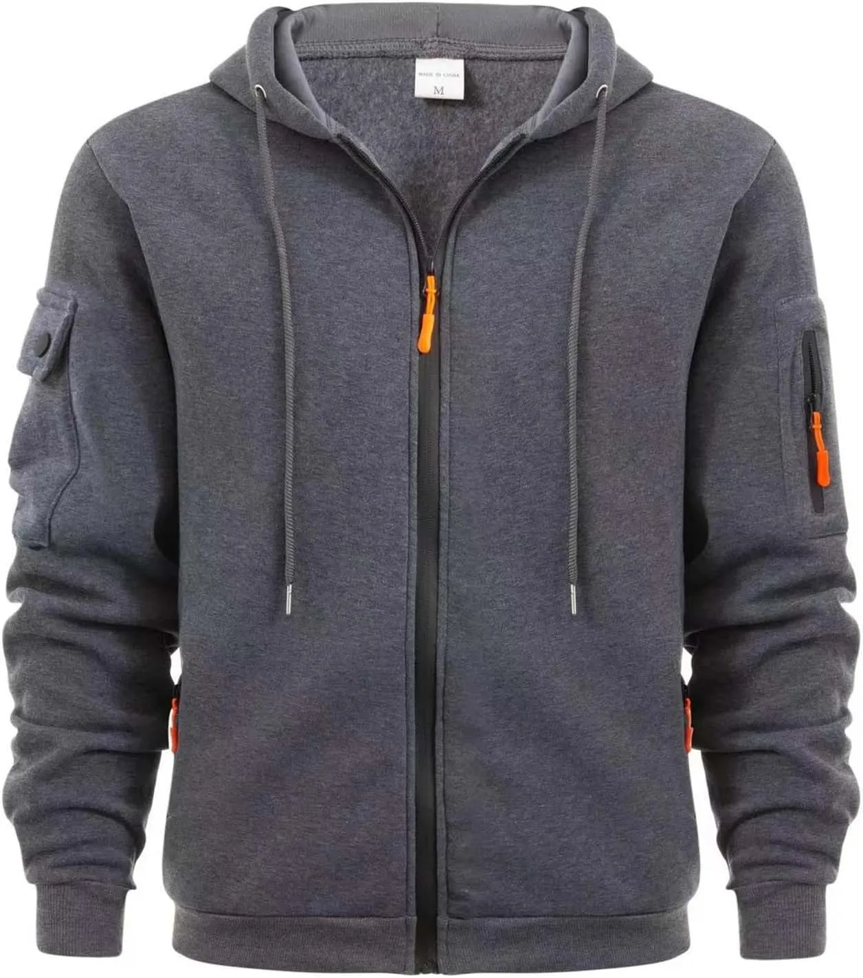 Mens Warm Winter Soft Fleece Jackets Hoodies Lightweight Casual Sweatshirt Full Zip Jacket Coats with Zipper Pockets