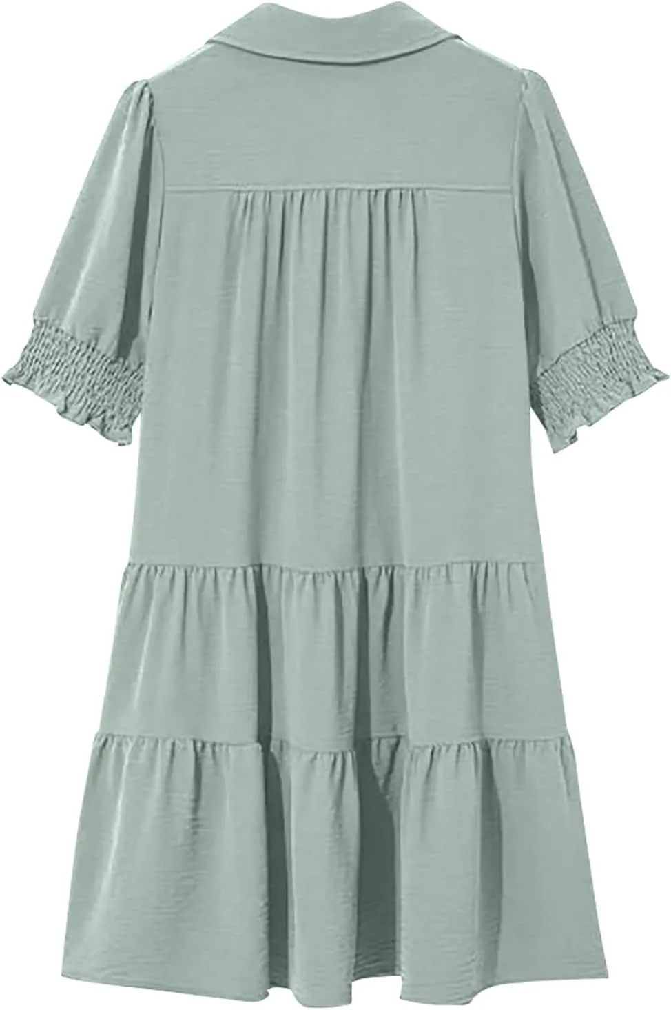 Mini Shift Dresses for Women 2025 Boho Tiered Ruffle Hem Drop Waist Y2K Mini Dress Summer Baby Shower Outfit for Guest