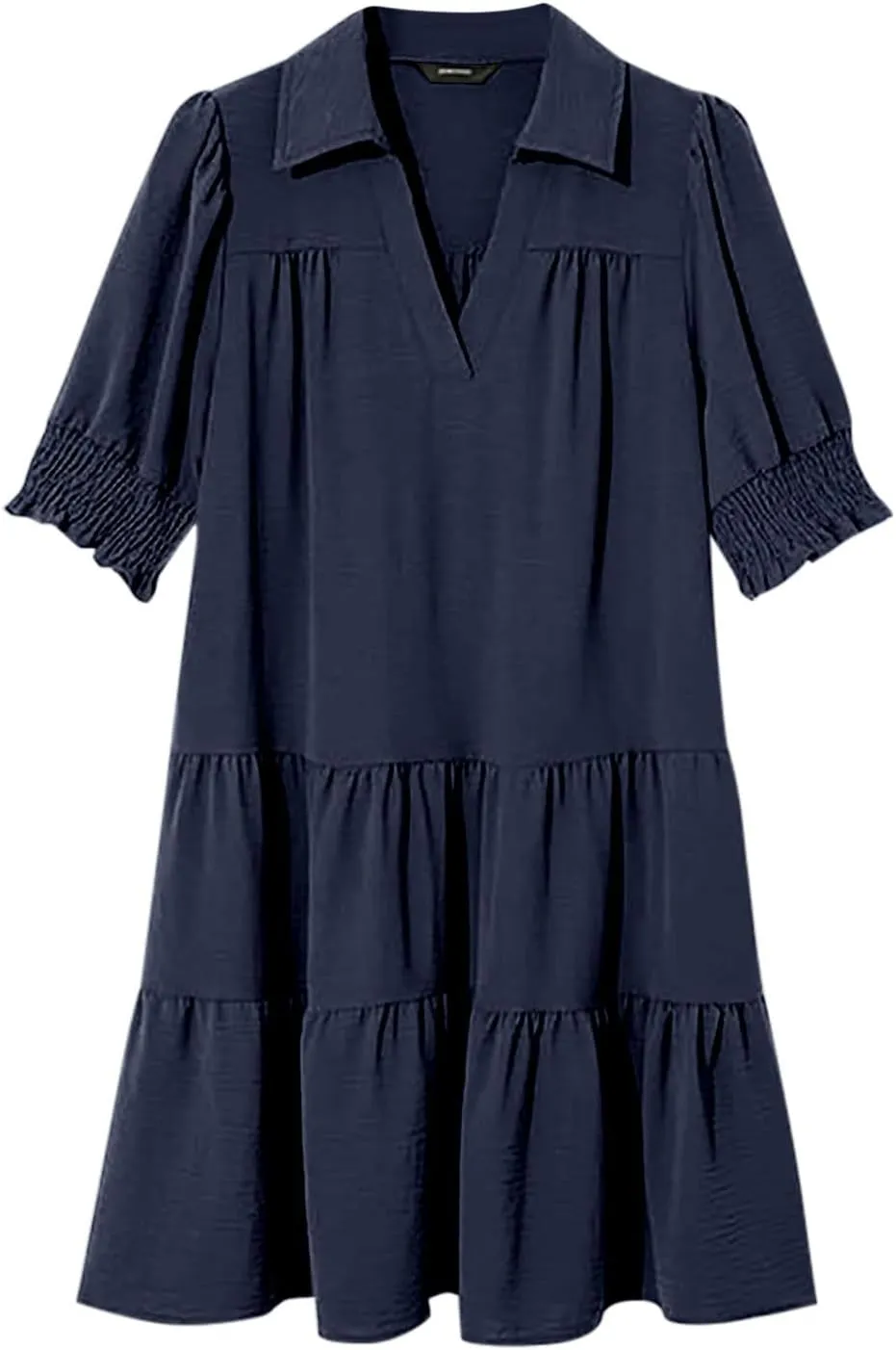 Mini Shift Dresses for Women 2025 Boho Tiered Ruffle Hem Drop Waist Y2K Mini Dress Summer Baby Shower Outfit for Guest