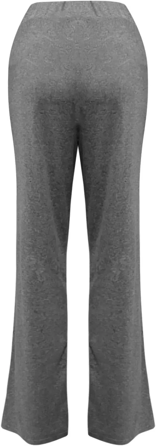 Muyise Womens Comfy Lounge Pants Loose Yoga Pants Wide Leg Casual Lightweight Drawstring Palazzo Pajama Pants with Pockets