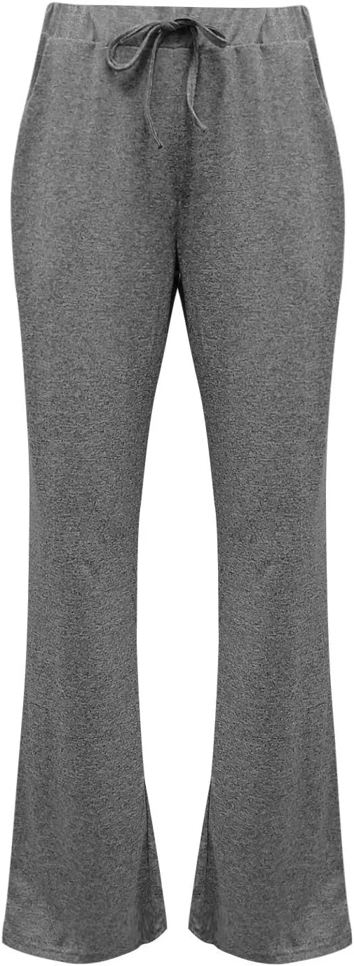 Muyise Womens Comfy Lounge Pants Loose Yoga Pants Wide Leg Casual Lightweight Drawstring Palazzo Pajama Pants with Pockets
