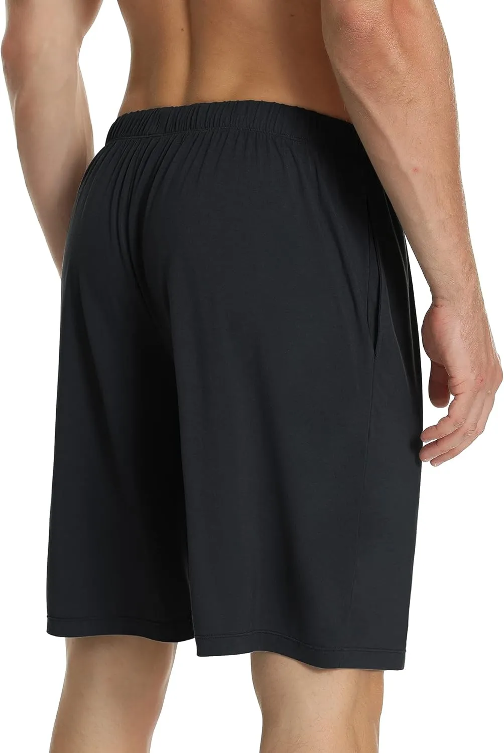 NACHILA Men's 2 Pack Pajama Shorts Sleep Shorts Soft Pajama Bottoms Comfy Lounge Short,Viscose Made from Bamboo