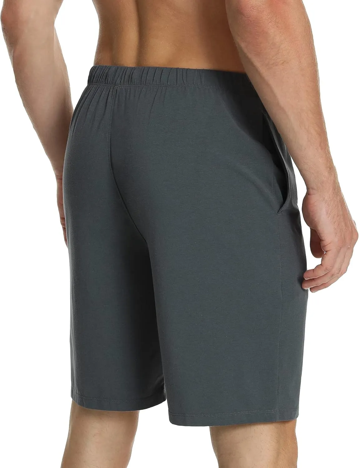 NACHILA Men's 2 Pack Pajama Shorts Sleep Shorts Soft Pajama Bottoms Comfy Lounge Short,Viscose Made from Bamboo