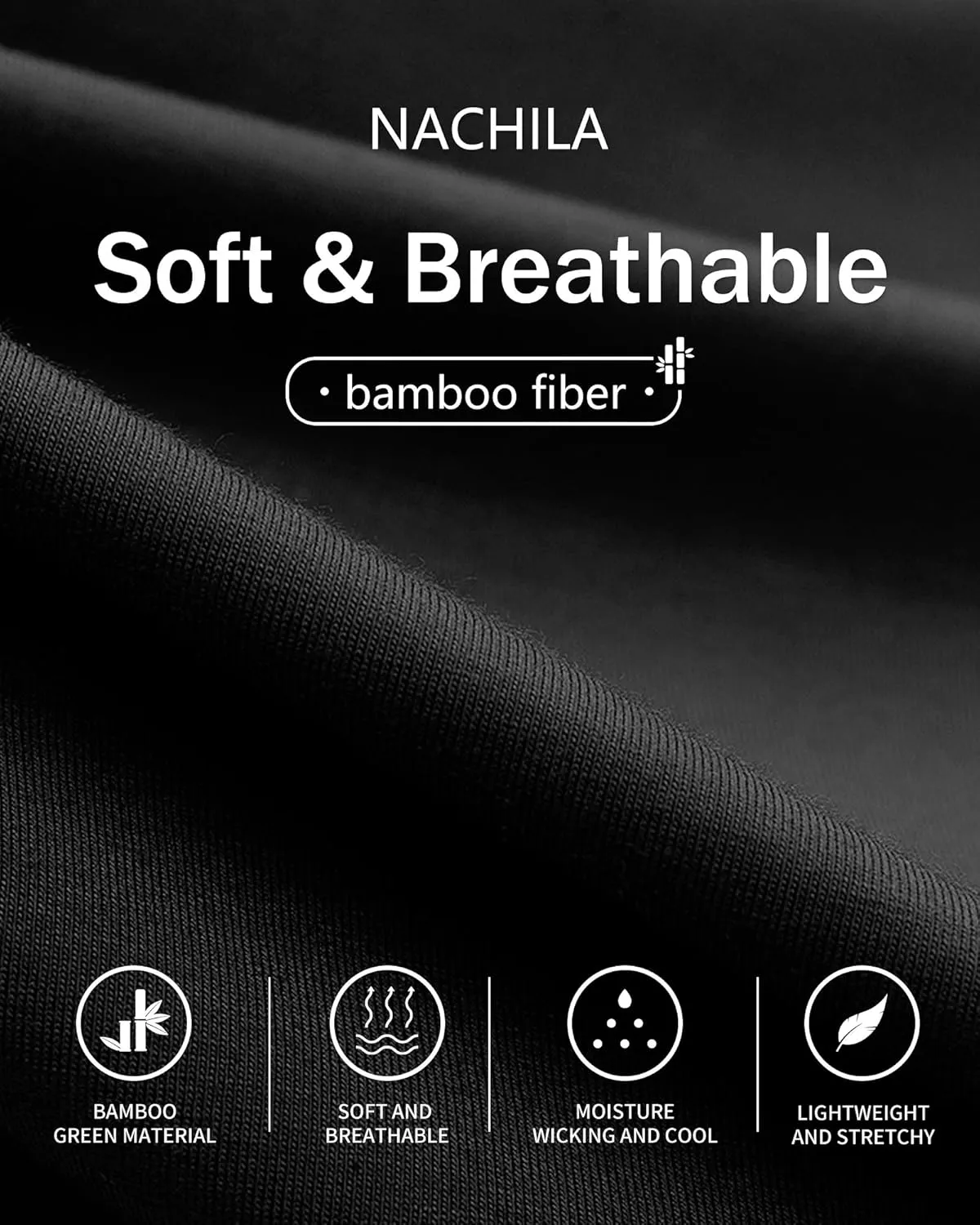 NACHILA Men's 2 Pack Pajama Shorts Sleep Shorts Soft Pajama Bottoms Comfy Lounge Short,Viscose Made from Bamboo